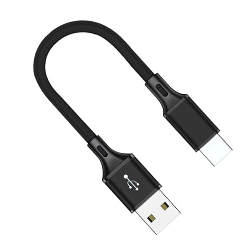 Uhngw Type C Kabel - 25Cm Schnellladekabel Nylon Typ C Ladekabel - Tragbares Schnelllade Und Datenübertragungskabel Für Laptop Handy Computer von Uhngw