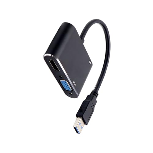 Uhngw USB-auf-HD-Adapter für Monitor, HD-auf-USB-Adapter für Monitor, 1920 x 1080 Stecker, Plug-and-Play-Signalübertragung für TV, Desktop, Laptop Uhngw USB-auf-HD-Adapter für Monitor, HD-auf-USB-Adapter für Monitor, 1920 x 1080 Stecker, Plug-and-Play-Signalübertragung für TV, Desktop, Laptop von Uhngw