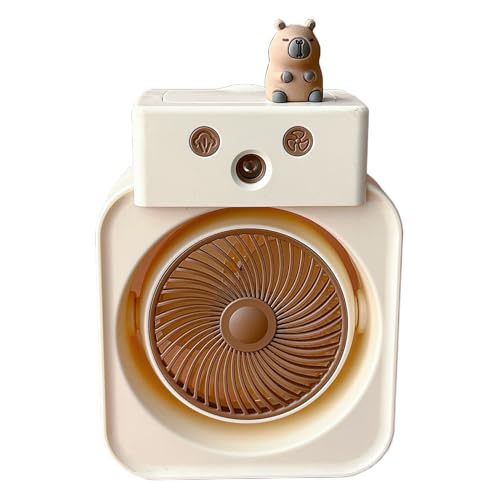 Uhngw Wassersprüher Ventilator - Schreibtisch Ventilator Für Schlafzimmer Mit 3-Stufen Geschwindigkeit,USB-Aufladbarer Kühlnebel Luftbefeuchter Kompakt Für Auto Camping Büro Schule Gewächshaus Zelt von Uhngw