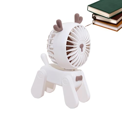 Uhngw Wiederaufladbarer tragbarer Ventilator, Schreibtischventilator,Persönlicher Fächer in Hirschform | Leiser persönlicher Ventilator, tragbarer Ventilator, Tischventilator für Schlafzimmer, von Uhngw