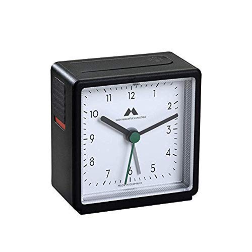 Wecker – Schwarzwälder Fertigung – Made in Germany – U.T.S.-Quarzwerk – Einfache Bedienung – Gehäuse: Silber – C337307 von Uhren Manufaktur Schwarzwald