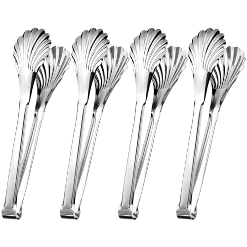 Uiifan 4 Stück 27,9 cm Buffet Salat Servierzange – Edelstahl Catering Chef Essen BBQ Utensilien für Partys von Uiifan