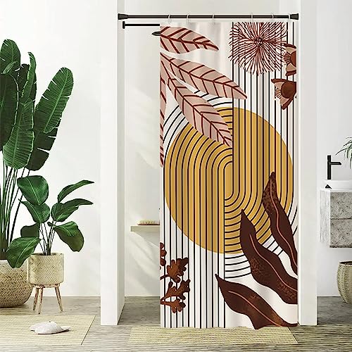 Uiiooazy Duschvorhang Boho Style, Duschvorhang Schmal 90x180cm Rosa Abstrakt Blumen Klein Duschvorhänge Anti Schimmel Stoff Waschbar Wasserdicht Polyester Bad Vorhang mit 6 Haken für Badezimmer Uiiooazy Duschvorhang Boho Style, Duschvorhang Schmal 90x180cm Rosa Abstrakt Blumen Klein Duschvorhänge Anti Schimmel Stoff Waschbar Wasserdicht Polyester Bad Vorhang mit 6 Haken für Badezimmer von Uiiooazy