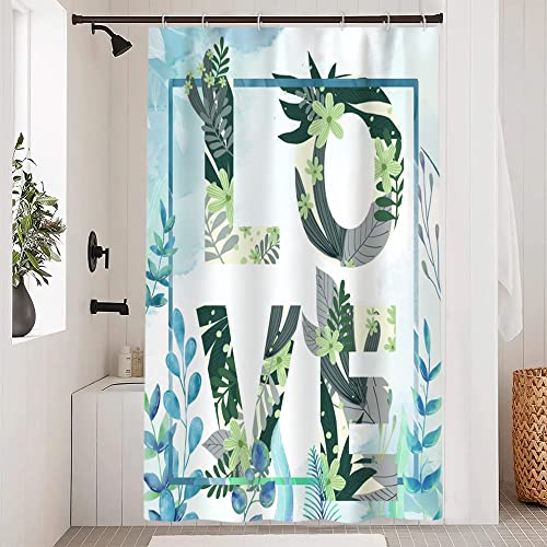 Uiiooazy Duschvorhang 120x180cm, Duschvorhang Anti Schimmel Blau Eukalyptus Grüne Grau Blätter Blumen Muster Duschvorhänge Wasserdicht Polyester Stoff Waschbar Bad Vorhang mit 8 Haken für Badezimmer Uiiooazy Duschvorhang 120x180cm, Duschvorhang Anti Schimmel Blau Eukalyptus Grüne Grau Blätter Blumen Muster Duschvorhänge Wasserdicht Polyester Stoff Waschbar Bad Vorhang mit 8 Haken für Badezimmer von Uiiooazy