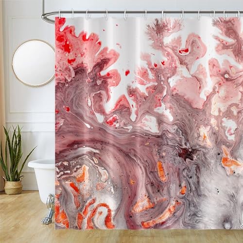 Uiiooazy Duschvorhang Marmor Optik, Duschvorhang Rosa Grau Abstrakt Marmoriert Duschvorhäng Anti Schimmel Wasserdicht Polyester Stoff Waschbar Bad Vorhang mit 12 Haken für Badezimmer 180Bx200Hcm Uiiooazy Duschvorhang Marmor Optik, Duschvorhang Rosa Grau Abstrakt Marmoriert Duschvorhäng Anti Schimmel Wasserdicht Polyester Stoff Waschbar Bad Vorhang mit 12 Haken für Badezimmer 180Bx200Hcm von Uiiooazy