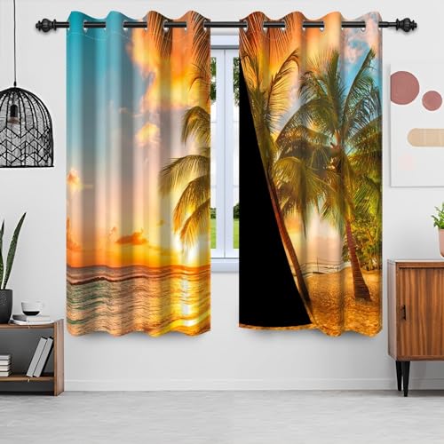 Gardinen Palmen, Uiiooazy Vorhänge Grün Blätter Tropisches Naturel Landschaft Gardinen Blickdicht Thermovorhang Polyester Thermogardine Verdunklungsvorhänge mit Ösen für Wohnzimmer, 2er Set, 140x160cm Gardinen Palmen, Uiiooazy Vorhänge Grün Blätter Tropisches Naturel Landschaft Gardinen Blickdicht Thermovorhang Polyester Thermogardine Verdunklungsvorhänge mit Ösen für Wohnzimmer, 2er Set, 140x160cm von Uiiooazy