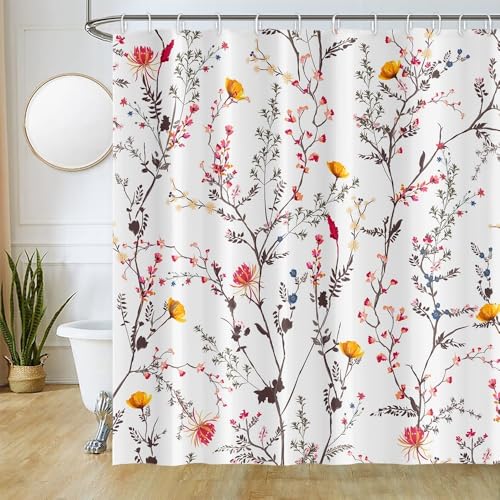 Uiiooazy Duschvorhang Blumen Rosa, Duschvorhang Blumen Vintage Pflanzen Duschvorhäng Anti Schimmel Wasserdicht Polyester Stoff Blickdicht Waschbar Bad Vorhang mit 12 Haken für Badezimmer 180Bx180Hcm Uiiooazy Duschvorhang Blumen Rosa, Duschvorhang Blumen Vintage Pflanzen Duschvorhäng Anti Schimmel Wasserdicht Polyester Stoff Blickdicht Waschbar Bad Vorhang mit 12 Haken für Badezimmer 180Bx180Hcm von Uiiooazy