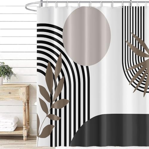 Uiiooazy Duschvorhang Abstrakt Boho, Duschvorhang Schwarz Linien Grau Sonne Geometrisches Muster Duschvorhänge Anti Schimmel Wasserdicht Polyester Stoff Waschbar Bad Vorhang mit 12 Haken 180x180cm Uiiooazy Duschvorhang Abstrakt Boho, Duschvorhang Schwarz Linien Grau Sonne Geometrisches Muster Duschvorhänge Anti Schimmel Wasserdicht Polyester Stoff Waschbar Bad Vorhang mit 12 Haken 180x180cm von Uiiooazy