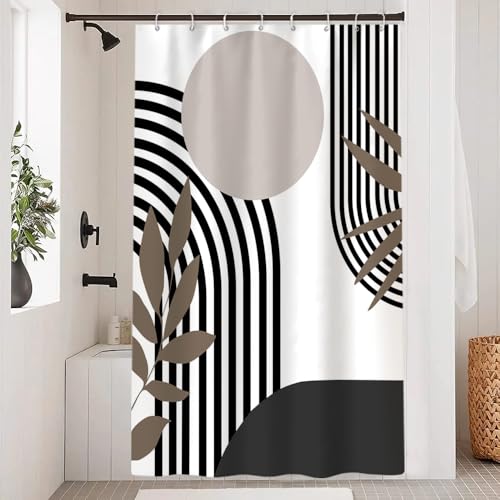 Uiiooazy Duschvorhang Abstrakt Boho, Duschvorhang Schwarz Linien Grau Sonne Geometrisches Muster Duschvorhänge Anti Schimmel Wasserdicht Polyester Stoff Waschbar Bad Vorhang mit 8 Haken 120x200cm Uiiooazy Duschvorhang Abstrakt Boho, Duschvorhang Schwarz Linien Grau Sonne Geometrisches Muster Duschvorhänge Anti Schimmel Wasserdicht Polyester Stoff Waschbar Bad Vorhang mit 8 Haken 120x200cm von Uiiooazy