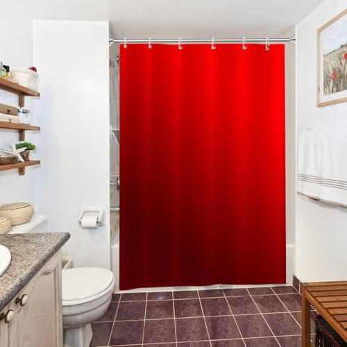 Uiiooazy Duschvorhang 150x200cm, Duschvorhang Anti Schimmel Rot Gradient Burgunder Moderne Duschvorhänge Stoff Waschbar Wasserdicht Polyester Blickdicht Bad Vorhang mit 10 Haken für Badezimmer Uiiooazy Duschvorhang 150x200cm, Duschvorhang Anti Schimmel Rot Gradient Burgunder Moderne Duschvorhänge Stoff Waschbar Wasserdicht Polyester Blickdicht Bad Vorhang mit 10 Haken für Badezimmer von Uiiooazy