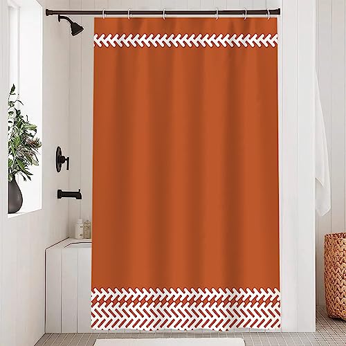 Uiiooazy Duschvorhang 120x200cm, Duschvorhang Boho Style Terracotta Modern Minimalistisch Duschvorhänge Anti Schimmel Stoff Waschbar Wasserdicht Polyester Bad Vorhang mit 8 Haken für Badezimmer Uiiooazy Duschvorhang 120x200cm, Duschvorhang Boho Style Terracotta Modern Minimalistisch Duschvorhänge Anti Schimmel Stoff Waschbar Wasserdicht Polyester Bad Vorhang mit 8 Haken für Badezimmer von Uiiooazy