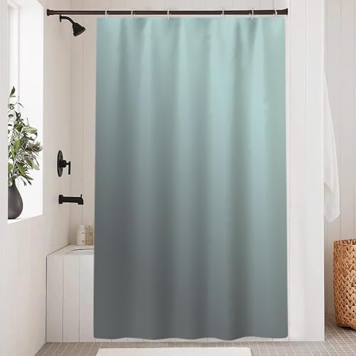Uiiooazy Duschvorhang Grau, Duschvorhang Gradient Grey Duschvorhänge Wasserdicht Polyester Stoff Waschbar Blickdicht Bad Vorhang mit Duschvorhängringen für Badezimmer Badewanne 120x200cm von Uiiooazy