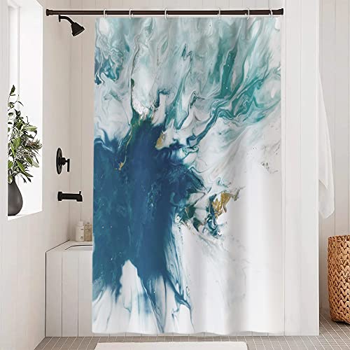 Uiiooazy Duschvorhang Marmor Weiß, Duschvorhang Türkis Grün Marmoriert Duschvorhäng Anti Schimmel Wasserdicht Polyester Stoff Waschbar Blickdicht Bad Vorhang mit 8 Haken für Badezimmer 120Bx200Hcm Uiiooazy Duschvorhang Marmor Weiß, Duschvorhang Türkis Grün Marmoriert Duschvorhäng Anti Schimmel Wasserdicht Polyester Stoff Waschbar Blickdicht Bad Vorhang mit 8 Haken für Badezimmer 120Bx200Hcm von Uiiooazy