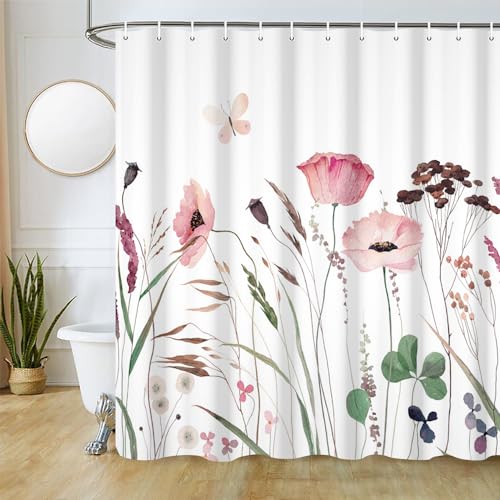 Uiiooazy Duschvorhang 180x240cm, Duschvorhang Anti Schimmel Spa Grüne Blätter Zen Rosa Blumen Lotus Duschvorhänge Stoff Waschbar Wasserdicht Polyester Bad Vorhang mit 12 Haken für Badezimmer Uiiooazy Duschvorhang 180x240cm, Duschvorhang Anti Schimmel Spa Grüne Blätter Zen Rosa Blumen Lotus Duschvorhänge Stoff Waschbar Wasserdicht Polyester Bad Vorhang mit 12 Haken für Badezimmer von Uiiooazy