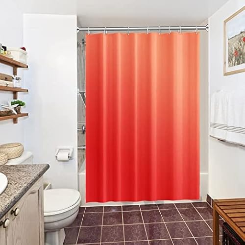 Uiiooazy Duschvorhang Rot, Duschvorhang Gradient Dunkelrot bis Hellrot Duschvorhänge Wasserdicht Polyester Stoff Waschbar Blickdicht Bad Vorhang mit Duschvorhängringen für Badezimmer 150x200cm von Uiiooazy