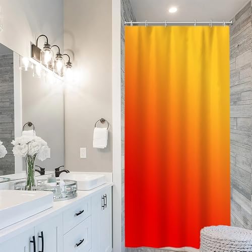Uiiooazy Duschvorhang Terracotta, Gradient Orange Yellow Herbst, Wasserdicht, Schimmelresistent, Polyester, 90 x 180 cm, Badezimmer von Uiiooazy