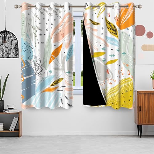 Uiiooazy Gardinen Boho Bunt, Vorhänge Abstrakt Blau Grau Geometrisches Muster Vorhang Blickdicht mit Ösen Thermogardinen Verdunklungsvorhänge für Wohnzimmer Schlafzimmer Balkon, 2er Set, 140Bx225Hcm Uiiooazy Gardinen Boho Bunt, Vorhänge Abstrakt Blau Grau Geometrisches Muster Vorhang Blickdicht mit Ösen Thermogardinen Verdunklungsvorhänge für Wohnzimmer Schlafzimmer Balkon, 2er Set, 140Bx225Hcm von Uiiooazy