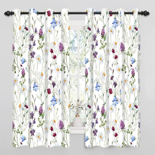 Uiiooazy Gardinen Gänseblümchen, Vorhänge Blumen Blau Violett Thermovorhang Blickdicht Polyester Vorhang Verdunkelungsvorhänge mit Ösen für Schlafzimmer Wohnzimmer Kinderzimmer, 2er Set, 140Bx225Hcm Uiiooazy Gardinen Gänseblümchen, Vorhänge Blumen Blau Violett Thermovorhang Blickdicht Polyester Vorhang Verdunkelungsvorhänge mit Ösen für Schlafzimmer Wohnzimmer Kinderzimmer, 2er Set, 140Bx225Hcm von Uiiooazy