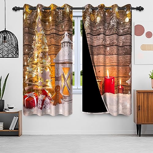 Uiiooazy Gardinen Weihnachten, Vorhänge Schneeflocke Grau Holzbrett Thermovorhang Blickdicht Polyester Verdunkelungsvorhänge mit Ösen für Schlafzimmer Wohnzimmer Kinderzimmer, 2er Set, 140Bx260Hcm Uiiooazy Gardinen Weihnachten, Vorhänge Schneeflocke Grau Holzbrett Thermovorhang Blickdicht Polyester Verdunkelungsvorhänge mit Ösen für Schlafzimmer Wohnzimmer Kinderzimmer, 2er Set, 140Bx260Hcm von Uiiooazy