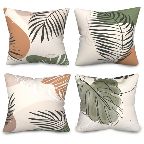 Uiiooazy Kissenbezug Abstrakt, Kissenbezüge Boho Schwarz Palmenblätter Muster Quadratisch Kissenhülle Samt Zierkissenbezug für Sofa Couch Schlafzimmer Wohnzimmer Auto Café Zuhause, 4er Set, 45Bx45Hcm Uiiooazy Kissenbezug Abstrakt, Kissenbezüge Boho Schwarz Palmenblätter Muster Quadratisch Kissenhülle Samt Zierkissenbezug für Sofa Couch Schlafzimmer Wohnzimmer Auto Café Zuhause, 4er Set, 45Bx45Hcm von Uiiooazy