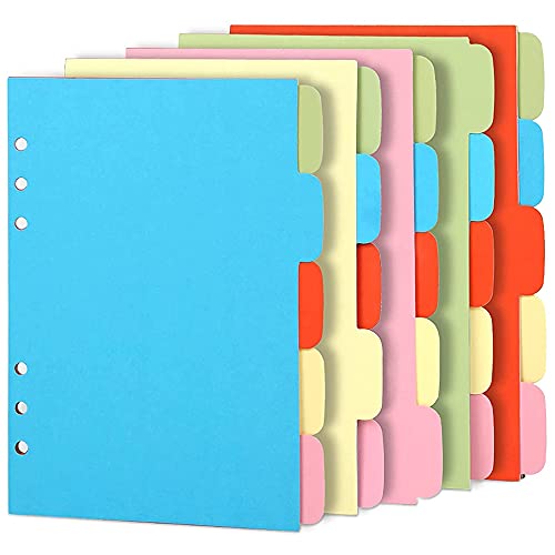 Uikdjgu 10 SäTze A6 Themen Teiler Papier Blatt, Gelochte Kartei Karten Teiler, Register Teiler für Notizbuch Einsatz Planer Uikdjgu 10 SäTze A6 Themen Teiler Papier Blatt, Gelochte Kartei Karten Teiler, Register Teiler für Notizbuch Einsatz Planer von Uikdjgu