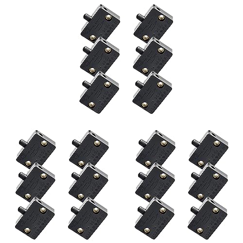 Uikdjgu 18 Stück Tür LED Schalter für Schrank Licht, Normalerweise Geschlossene Schrank Elektrische Lampen Schalter, für Schrank Pantry Schrank Schwarz von Uikdjgu