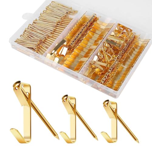 Uikdjgu 184-Teiliges Bildaufhängeset, 20lb, 30lb und 50lb Bildhaken, Metall-Bildhaken mit Nägeln Uikdjgu 184-Teiliges Bildaufhängeset, 20lb, 30lb und 50lb Bildhaken, Metall-Bildhaken mit Nägeln von Uikdjgu
