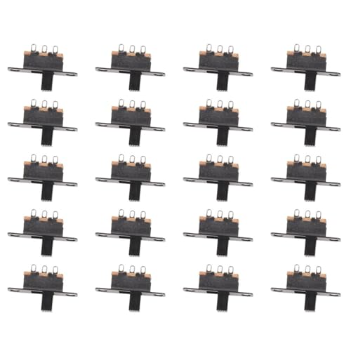 Uikdjgu 20 Stueck 50V 0.5A 3-Pin 2-Position On/OFF 1P2T SPDT Schiebeschalter von Uikdjgu