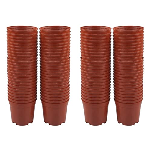Uikdjgu 200 Stück 8.5cm Runde Kunststoff Pflanzen TöPfe Kleine Blumen TöPfe für Baumschulen Kleine Topf Pflanzen von Uikdjgu
