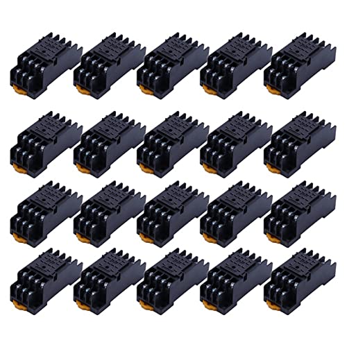 Uikdjgu 20X PYF14A DIN Schiene Power Relais Sockel Basis 14 Pin Fuer MY4NJ HH54P MY4 von Uikdjgu