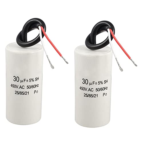 Uikdjgu 2X 2-Draht Cord 30UF 450V AC 50/ 60Hz CBB60 Motor Start Run Kondensator Uikdjgu 2X 2-Draht Cord 30UF 450V AC 50/ 60Hz CBB60 Motor Start Run Kondensator von Uikdjgu