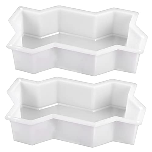 Uikdjgu 2X Drei Wellen Form Garten Weg Konkrete Pflaster Plastik Form Diy Gehweg Zement Ziegel Form von Uikdjgu