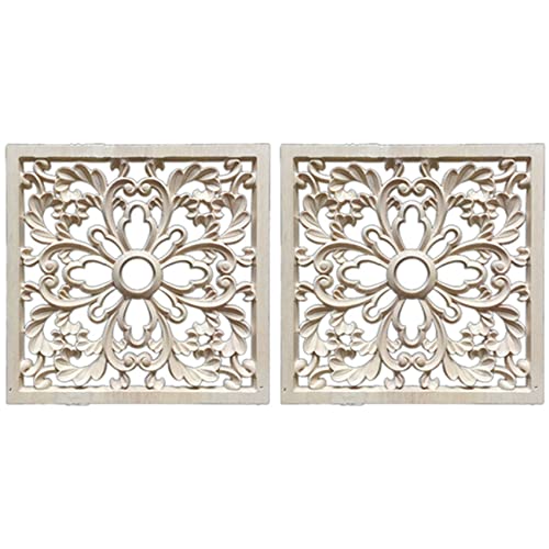 Uikdjgu 2X Gummi Geschnitzt Floral Decal Onlay Applique MöBel DIY Decor F: 20 x 20cm von Uikdjgu