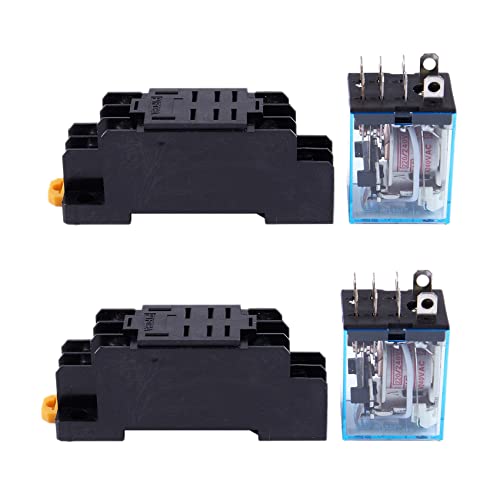 Uikdjgu 2X LY2NJ HH62P-L JQX-13F 220V AC Coil DPDT Power Relais 8 Pin mit PTF08A Sockel Uikdjgu 2X LY2NJ HH62P-L JQX-13F 220V AC Coil DPDT Power Relais 8 Pin mit PTF08A Sockel von Uikdjgu
