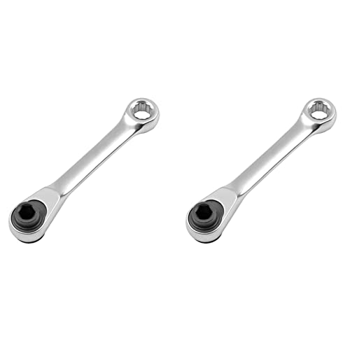 Uikdjgu 2X Mini 1/4 Doppelseitiger Schnellsteckschlüssel Ratschenschlüssel Stange Schraubendreher Bit Werkzeuge Ratschengriffschlüssel von Uikdjgu