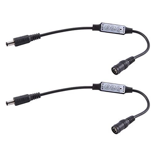 Uikdjgu 2X Mini Fernbedienung Dimmer Controller 12A 12V-24V fuer LED Strips Streifen einfarbig Controller schwarz Uikdjgu 2X Mini Fernbedienung Dimmer Controller 12A 12V-24V fuer LED Strips Streifen einfarbig Controller schwarz von Uikdjgu