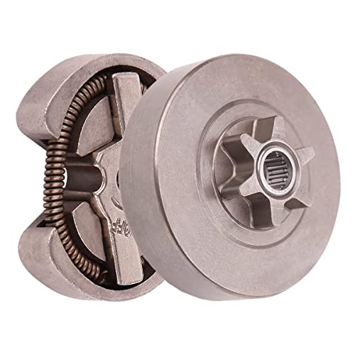Uikdjgu 3/8-6T Spur Kettenrad Kupplungstrommel Montagesatz für 120 36 41 136 137 141 142 235 235E 240 236 KettensäGe530047061 von Uikdjgu