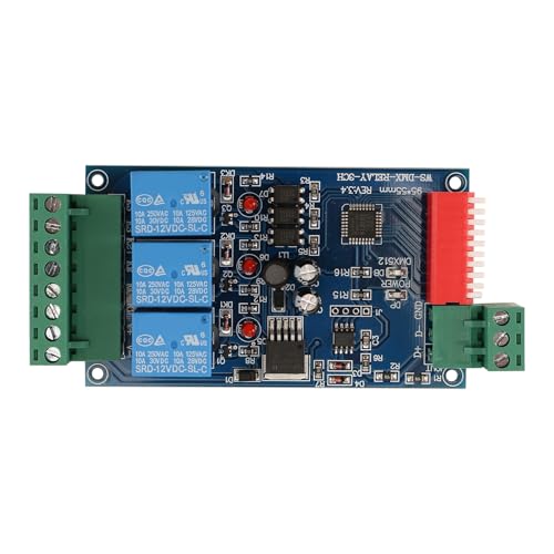 Uikdjgu 3 Kanal 5A DMX512 Kontrollierter Relais Schalter Kit DIY Konverter Dimmer Relais von Uikdjgu