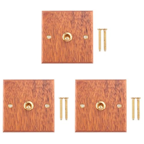Uikdjgu 3X 86 Typ Massiv Platte Schalter Wand Leuchte Retro Messing Kippe Schalter 1- Schalter von Uikdjgu