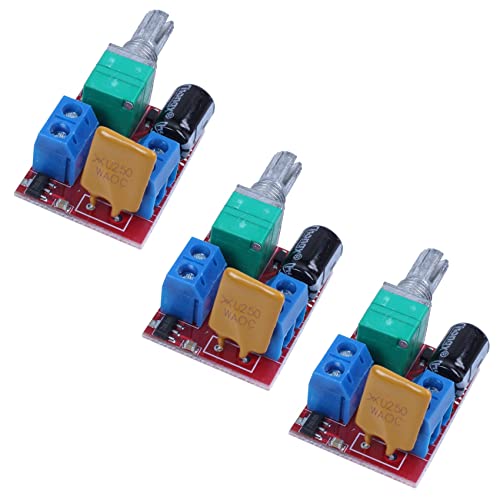 Uikdjgu 3X Mini DC Motor PWM Drehzahlregler 3V 6V 12V 24V 35VDC 90W 5A DC Motor Drehzahlschalter LED Dimmer von Uikdjgu