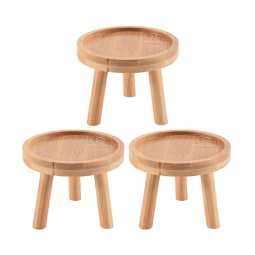 Uikdjgu 3X Pflanzenständer Blumentopf Basis Halter Hoher Balkon Sukkulente Runde Blumenregal von Uikdjgu