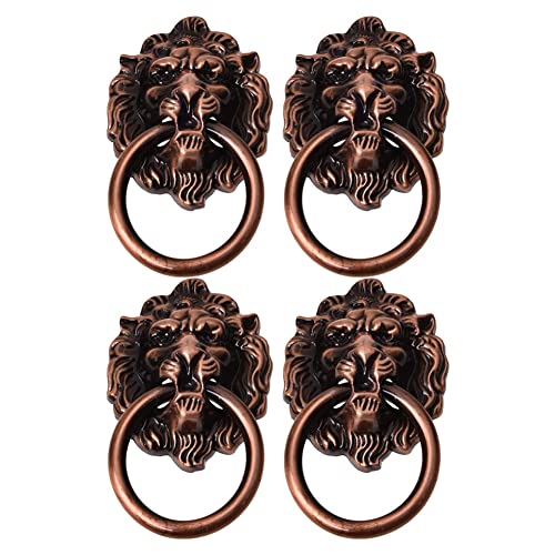 Uikdjgu 4X Klassischer Kupfer Ton Metall Loewenkopf Design Schublade Handgriff 2.5 von Uikdjgu