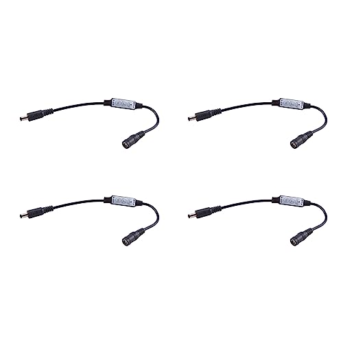 Uikdjgu 4X Mini Fernbedienung Dimmer Controller 12A 12V-24V fuer LED Strips Streifen Einfarbig Controller Schwarz von Uikdjgu