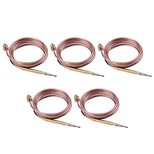 Uikdjgu 5X 1500 mm Gas Herd Universal Thermoelement Kit M6X0.75 mit ÜBerlauf Mutter (Fünf) Thermoelement von Uikdjgu