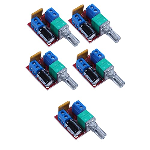 Uikdjgu 5X Mini DC Motor PWM Drehzahlregler 3V 6V 12V 24V 35VDC 90W 5A DC Motor Drehzahlschalter LED Dimmer von Uikdjgu