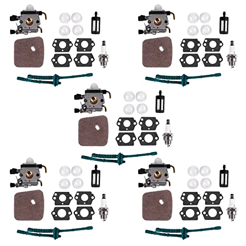 Uikdjgu 5X Vergaser für FS80 Vergaser- FC55 FC75 FC85 FS310 FS38 FS45 FS45C FS45L FS46 FS55 FS55RC FS55T FS74 FS75 von Uikdjgu