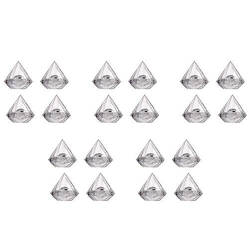 Uikdjgu 60 Stück Transparente Diamant Form Süßigkeiten Box Hochzeit Bevorzugung Geschenk Boxen Party Box Klarer Kunststoff Behälter Hause Geschenk von Uikdjgu