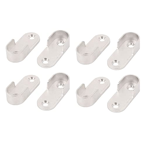 Uikdjgu 8X Ovale Garderobe Hängeschiene Stangenende Halterung Unterstützung Silberfarbenes Uikdjgu 8X Ovale Garderobe Hängeschiene Stangenende Halterung Unterstützung Silberfarbenes von Uikdjgu