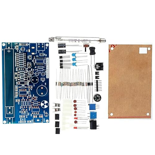 Uikdjgu Geigerzähler-Kit zum Selberbauen, Zählermodul, Nuklearstrahlungsdetektor mit Ton- und Lichtalarm, Einfach zu Bedienen, Blau von Uikdjgu