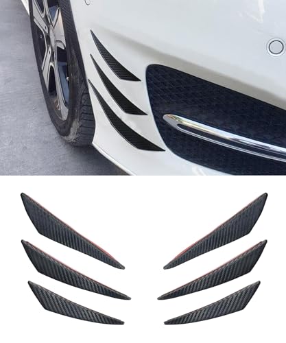 6-teiliger Auto-Frontstoßstangen-Lippensplitter für BMW 2er Active Tourer 2 (II) U06 I 2021-2024, Auto-Spoiler-Canards-Kit, Frontstoßstangen-Lippenfinne, Canard-Splitter, Diffusor, Valence, Carbonfas von UioQrintan